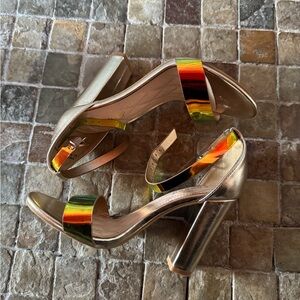 Bamboo Gold Strappy Heel